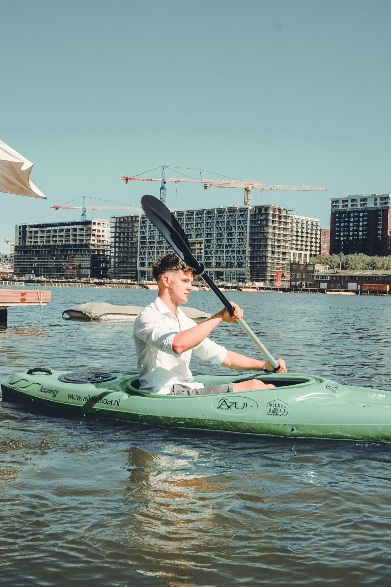 Wikkelboats At Floating Rotterdam Rijnhaven Villa Bagian luar foto